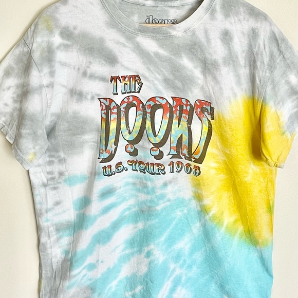 The Doors US Tour 1968 Multicolor Tie Dye T Shirt Adult Medium - Picture 3 of 9